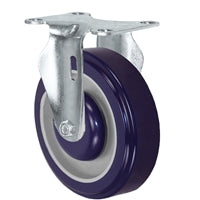 5" X 1.25" Purple Polyurethane on Polyolefin Wheel - Rigid Caster - 350 lbs Capacity