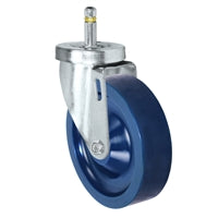 5" X 1-1/4"  Swivel Caster - Solid Polyurethane Wheel - 7/16" Grip Ring Stem Caster -  350 LBS Load Capacity