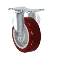 4" X 1.25" Light Duty Polyurethane Wheel - Stainless Rigid Caster 325 LBS CAP