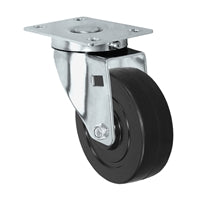 4" X 1.25" Stainless Steel Swivel Caster with Hard Rubber Wheel - 350 lbs Capacity