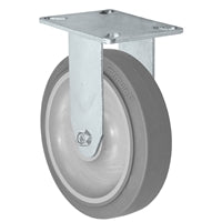 5" Stainless Steel Rigid Caster - Non-Marking Thermoplastic Rubber Wheel - 325 lbs Capacity Each