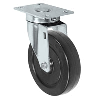 5" X 1.25" Stainless Steel Swivel Caster with Hard Rubber Wheel - 350 lbs Capacity