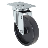 5" X 1.25" Light Duty Polyolefin (Plastic) Wheel - Stainless Swivel Caster - 300lbs Capacity