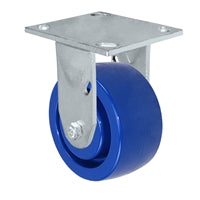 4" x 2" Solid Polyurethane Wheel - Rigid Caster - 800 lbs capacity - Plate Size: 4-1/2" x 6-1/4"