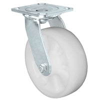 MEDIUM DUTY 4"X 2" WHITE NYLON WHEEL - SWIVEL CASTER 800lbs Capacity