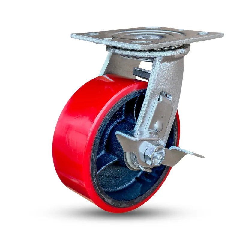 5" X 2" Braking Swivel Caster | 1100 Lbs Capacity