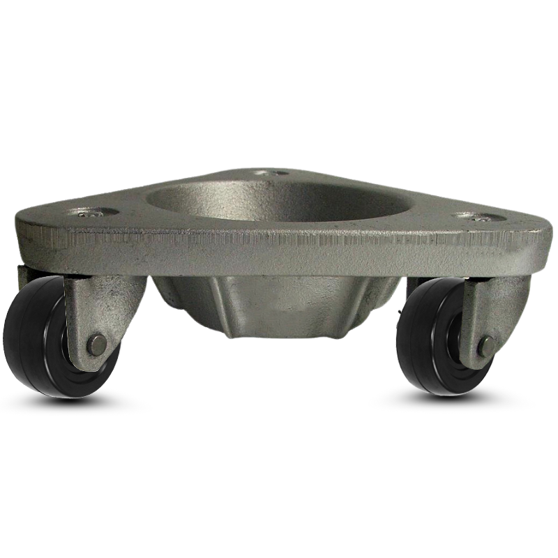 Cast Iron Tri-Wheel Dolly HQ2127 | 375-lb Capacity | 2" Hard Rubber Wheels - USA Made