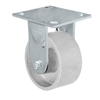 4" x 2" Kingpinless Rigid Caster - Semi Steel Gray Iron Wheel -  700 lbs Capacity