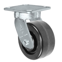 4" x 2" Kingpinless Swivel Plate Caster - Phenolic Wheel - 800 lbs Capacity Per Caster - 4" x 4-1/2" Top Plate