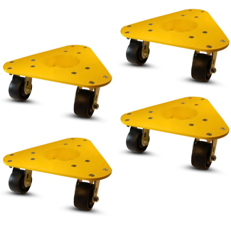 Set of 4 Model 4200 Steel Tripod Dolly | 6000-lb Capacity per Set with Reinforced Thermoplastic Wheels