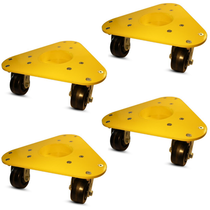 Set of 4 Model 4200 Steel Tripod Dolly | 6000-lb Capacity Per Set with Phenolic Wheels