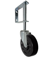 Spring Loaded Gate Caster | 110 lb Capacity | 3" Hard Rubber Wheel