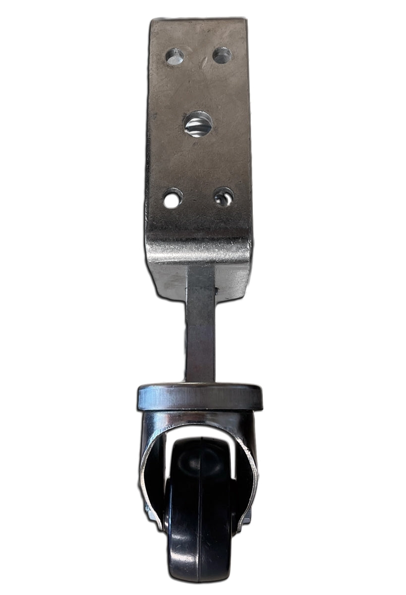 Spring Loaded Gate Caster | 300 lb Capacity | 3" Hard Rubber Wheel