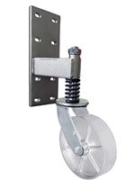 Heavy Duty Spring Loaded Gate Caster | 700 lbs Capacity | 8" Gray Iron Semi-Steel Wheel