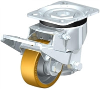 3-1/8" x 1-1/8" Wheel - Blickle Leveling Caster with Fixed Foot and Height Adjustable Wheel - 400 lbs Capacity