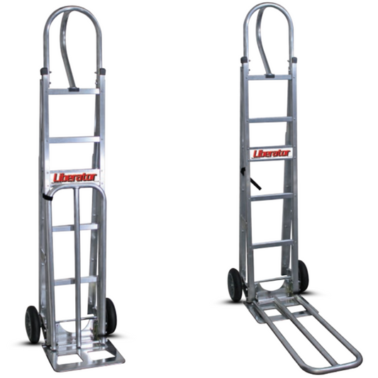 Liberator Snack Food Route Hand Truck - Lightweight Aluminum, Folding Nose, Extra Tall Frame | B&P HTA-16