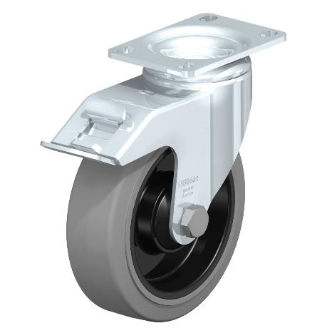 5-inch Swivel Caster with Brake - L-POEV 125K-12-FI-SG-FK | Ball Bearing, 400 lbs Load Capacity - Durable & Reliable Mobility Solutions