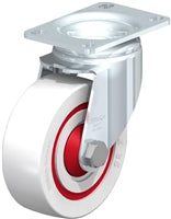 L-POW 100K-12-FK 4 x 1-3/8 Swivel Caster - High Load Capacity of 400 lbs - Superior Mobility for Industrial Applications