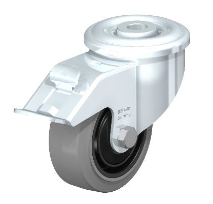 LER-POEV 80K-FI-SG - 3-1/8 x 1-1/4 inch Swivel Caster with Brake - High Load Capacity of 310 lbs - Ideal for Enhanced Mobility and Control