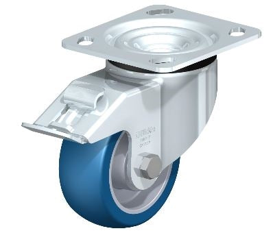 LK-ALBS 100K-14-FI 4 Inch Swivel Caster with Brake - 705 lbs Load Capacity, Ball Bearing Wheels