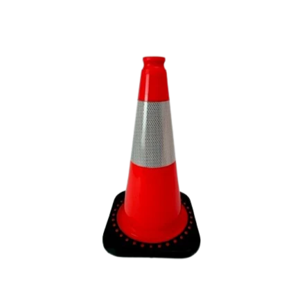 M-CN18IN-M6 18" Traffic Cone - High Visibility, Durable PVC, Reflective Collar for Road Safety & Construction