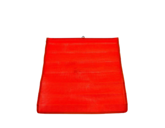 M-FLAG-RING: 18x18” High-Visibility Warning Flag with Sturdy Steel Rod - Ideal for Enhanced Safety and Visibility