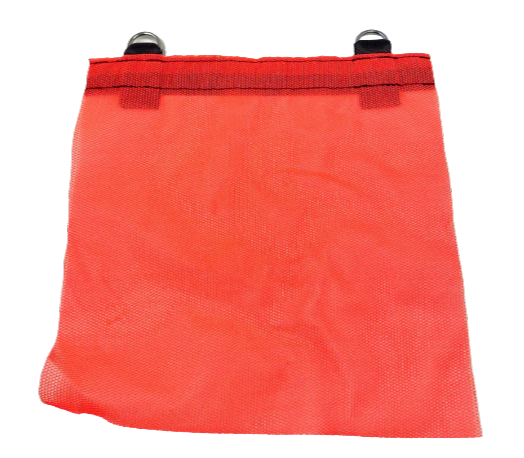 M-ORFLAG-I Safety Flag with Two D-Rings – High Visibility Orange, Durable Construction Site Safety Equipment