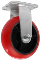 MEDIUM DUTY 4"X 2" CROWN POLYURETHANE ON IRON WHEEL - RIGID CASTER 800 lbs Capacity