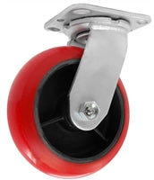 MEDIUM DUTY 4"X 2" CROWN POLYURETHANE ON IRON WHEEL - SWIVEL CASTER 800 lbs Capacity