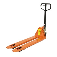 ML1648 Heavy Duty Pallet Jack Truck | Wheels Polyurethane on Steel | 16" Width 48" Length | 2200lb. Load Capacity | Orange Color