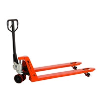 ML2760 Long Pallet Jack | Wheels Polyurethane on Steel | 27" Width 60" Length | 4400 lb. Load Capacity | Orange Color