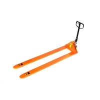 ML2796 Long Pallet Jack | Wheels Polyurethane on Steel | 27" Width 96" Length | 4,400 lb. Load Capacity | Orange Color