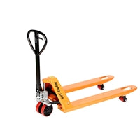 ML55-3 HEAVY DUTY PALLET JACK TRUCK | WHEELS POLYURETHANE ON STEEL | 50" HEIGHT | 27" WIDTH | 48" LENGTH | 5500 LB. LOAD CAPACITY | ORANGE COLOR