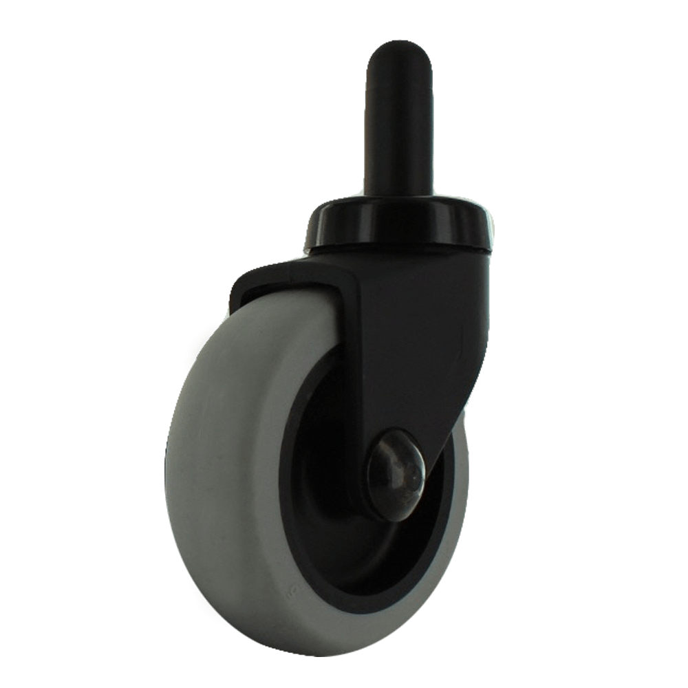 3-inch Swivel Caster with 1-inch Tread, 150 lb Capacity, Synthetic Finish