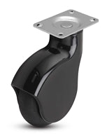 Genesis Series | 4" x 1-1/4" Swivel Caster | Black Nylon Body | 225 lbs Capacity