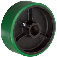 4" x 2" Green Polyurethane on Cast Iron Core - 800 lbs Cap