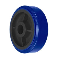 6" x 2" Blue Premium Polyurethane on Polyolefin Core - 900 lbs Cap