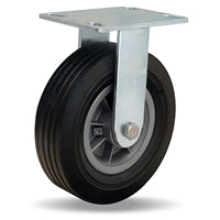 R-4008-AT Hamilton 450 lbs Load Capacity Rigid Caster - 8" x 2.5" Ace-Tuf Rubber (75A) on Polypropylene Wheel - 3/4" Ball Bearings