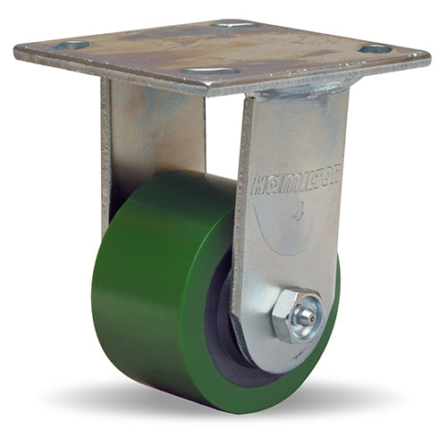 R-523-D Hamilton Standard Duty Rigid Caster - 3 1/4" x 2" Duralast Polyurethane Wheel, 3/4" Straight Roller Bearing