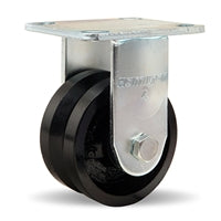 R-524-V Hamilton Standard Duty Rigid Caster - 4"x2" V-Grooved Wheel with 3/4" Straight Roller Bearing for Optimal Industrial Mobility