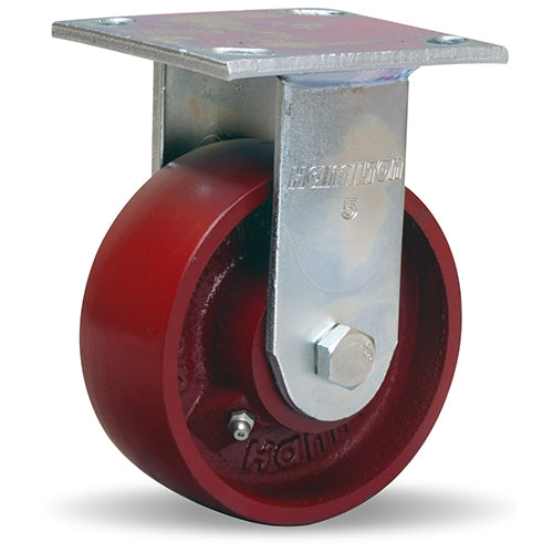 R-525-MB Hamilton 5" x 2" Standard Duty Rigid Caster with Metal Wheel and Precision Ball Bearing