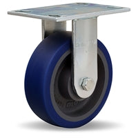 Vanguard Rigid Caster with 6" x 2" Ergo-Glide Polyurethane (85A) on Cast Iron Wheel with 1/2" Sealed Precision Ball Bearings