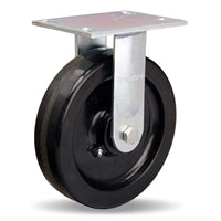 Vanguard Rigid Caster with 8" x 2" Plastex Phenolic Wheel with 3/4" Straight Roller Bearing