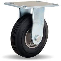 R-8006-SU Hamilton Cush-N-Flex Rigid Caster - 6" Super-Flex Rubber on Aluminum Wheel with 3/4" Roller Bearing