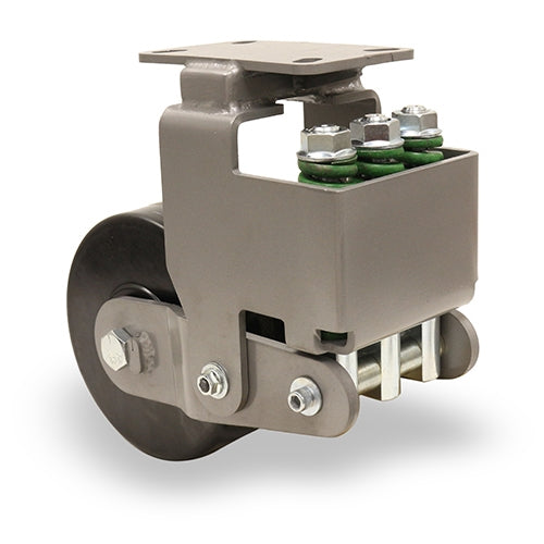 12" FM Rigid Caster with Plastex Phenolic Wheel - 2775 lbs Load Capacity - Hamilton Aerospace R-AEZFFM-12PH with 1" Roller Bearing