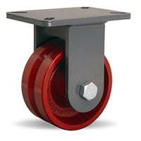 R-CH-6VT Hamilton Champion Rigid Caster: 6" V-Grooved Wheel for Heavy-Duty Industrial Use with Precision Bearings