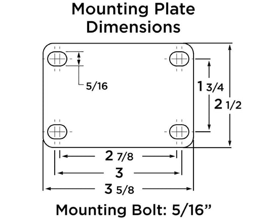 R-ENS-4SB Hamilton Endurance Stainless Steel Rigid Caster - 4" x 2" Wheel with Precision Bearings - Corrosion Resistant for Industrial Use