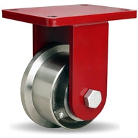 R-EPSD-FT5FT Hamilton Enhanced Precision Super Duty Rigid Caster - 5" x 2 1/16" Forged Steel Single Flange Track Wheel with 1" Precision Tapered Roller Bearings for Heavy-Duty Industrial Use