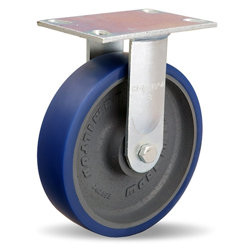 R-GS-8SPB Hamilton General Service Rigid Caster | 8" x 2" Ergo-Glide Polyurethane Wheel | Precision Bearings