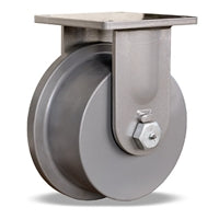 R-MD-FT10SDT Hamilton Maxi-Duty Rigid Caster with 10x4 Steeltest Ductile Iron Single Flange Track Wheel & 1 1/4-inch Sealed CRS Tapered Roller Bearing